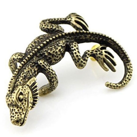 🦎 Awesome Single Lizard Iguana Chameleon Left Ear cuff 🦎 - Picture 7 of 12